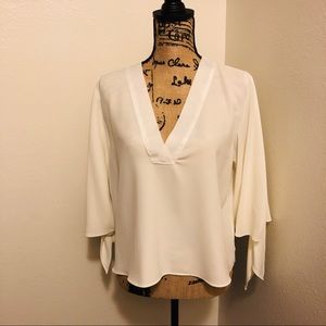 ♥️ Zara Basic Side Tie Dressy Blouse